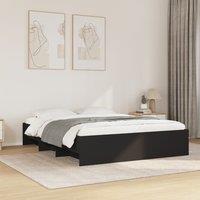 Berkfield Home Bed Frame without Mattress Black 150x200 cm King Size Engineered Wood