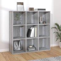 Berkfield Home Book Cabinet Grey Sonoma 98x29x97.5 cm