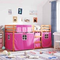 Bunk Bed without Mattress Pink 80x200 cm Solid Wood Pine