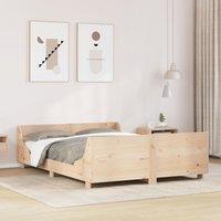 Berkfield Home Bed Frame without Mattress 140x190 cm Solid Wood Pine in Brown