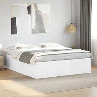 Bed Frame without Mattress White 200x200 cm