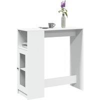 Berkfield Home Bar Table with Racks White 101x40x103.5 cm Engineered Wood