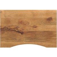 Berkfield Home Desk Top with Curve 100x50x2.5 cm Solid Wood Rough Mango in Brown