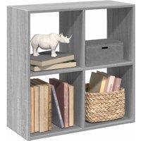 Berkfield Home Room Divider Bookcase Grey Sonoma 69.5x29x69.5 cm Engineered Wood