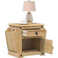 Berkfield Home Bedside Cabinet Corona 45x35x47.5 cm Solid Wood Pine in Brown