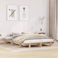 Berkfield Home Bed Frame without Mattress 120x200 cm Solid Wood Pine in Brown | Size: Small Double