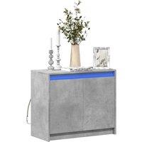 Berkfield Home Sideboard with LED Concrete Grey 72x34x61 cm Engineered Wood | Size: 72 x 34 x 61 cm