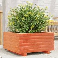 Berkfield Home Garden Planter Wax Brown 50x50x26.5 cm Solid Wood Pine