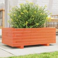 Berkfield Home Garden Planter Wax Brown 70x40x26.5 cm Solid Wood Pine