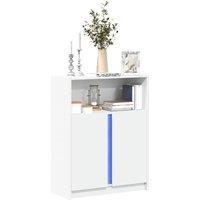 Berkfield Home Sideboard with LED White 77x34x100 cm Engineered Wood | Size: 77 x 34 x 100 cm