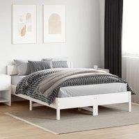 Berkfield Home Bed Frame without Mattress White 120x200 cm Solid Wood Pine | Size: Small Double