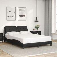 Berkfield Home Bed Frame without Mattress Black 120x200 cm Faux Leather | Size: Small Double
