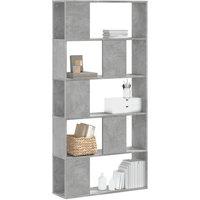 Berkfield Home Bookcase 5-Tier Concrete Grey 80.5x23.5x162.5 cm Engineered Wood