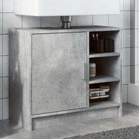 Berkfield Home Sink Cabinet Concrete Grey 63x29x55 cm Engineered Wood | Size: 63 x 29 x 55 cm