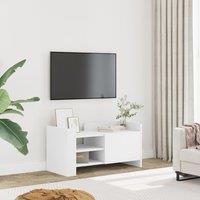 Berkfield Home TV Cabinet White 80x35x40 cm Engineered Wood | Size: 80 x 35 x 40 cm