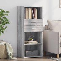 Berkfield Home Highboard Grey Sonoma 50x42.5x124 cm Engineered Wood