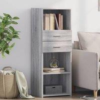 Berkfield Home Highboard Grey Sonoma 45x42.5x124 cm Engineered Wood