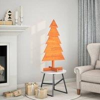 Berkfield Home Wooden Christmas Tree for Decoration Wax Brown 100 cm Solid Wood Pine