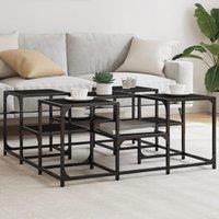 Coffee Table Black 91x91x40 cm Engineered Wood