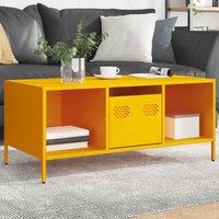 Berkfield Home Coffee Table Mustard Yellow 101.5x50x43.5 cm Cold-rolled Steel