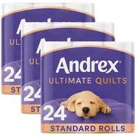 Andrex 'Toilet Rolls' x72 Supreme Quilts Fragrance-Free 3 Ply Toilet Paper in White