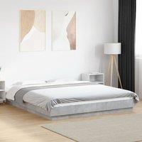 Bed Frame without Mattress Concrete Grey 160x200 cm