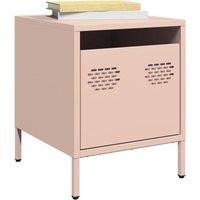 Bedside CabinetPink 35x39x43.5 cm Steel