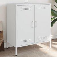 Berkfield Home Sideboard White 68x39x79 cm Steel | Size: 68 x 39 x 79 cm