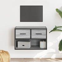 Berkfield Home TV Cabinet Grey Sonoma 60x31x39.5 cm Engineered Wood & Metal
