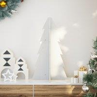 Berkfield Home Wooden Christmas Tree for Decoration White 69.5 cm Solid Wood Pine