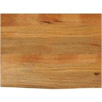 Berkfield Home Table Top Live Edge 80x60x2.5 cm Solid Wood Mango in Brown