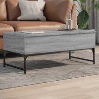 Berkfield Home Coffee Table Grey Sonoma 100x50x40 cm Engineered Wood & Metal | Size: 100 x 50 x 40 cm