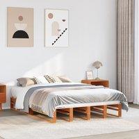 Berkfield Home Bed Frame without Mattress Wax Brown 140x190 cm Solid Wood Pine