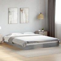 Berkfield Home Bed Frame without Mattress Grey Sonoma 160x200 cm Engineered Wood