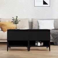 Berkfield Home Side Tables 2 pcs Black 50x46x50 cm Engineered Wood | Size: 50 x 46 x 50 cm