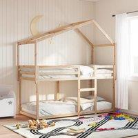 Berkfield Home Bunk Bed without Mattress 80x200 cm Solid Wood Pine in Brown