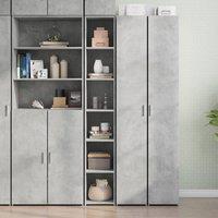 Berkfield Home Highboard Concrete Grey 30x41x185 cm Engineered Wood | Size: 30 x 41 x 185 cm