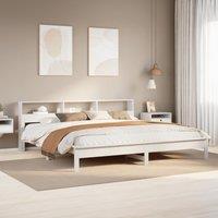 Berkfield Home Bed Frame without Mattress White 180x200 cm Super King Solid Wood Pine
