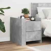 Berkfield Home Bedside Cabinet Concrete Grey 45x50x50 cm Engineered Wood | Size: 45 x 50 x 50 cm
