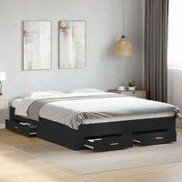Berkfield Home Bed Frame with Drawers without Mattress Black 160x200 cm
