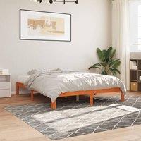 Berkfield Home Bed Frame without Mattress Wax Brown 180x200 cm Super King Solid Wood Pine