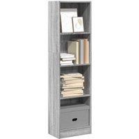 Berkfield Home Bookcase Grey Sonoma 40x24x143 cm Engineered Wood | Size: 40 x 24 x 143 cm