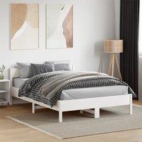 Berkfield Home Bed Frame without Mattress White 120x190 cm Small Double Solid Wood Pine