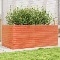Berkfield Home Garden Planter Wax Brown 110x60x45.5 cm Solid Wood Pine
