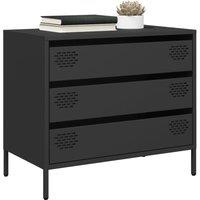 SideboardBlack 68x39x58.5 cm Cold-rolled Steel