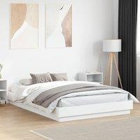 Berkfield Home Bed Frame with LED without Mattress White 160x200 cm