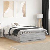 Berkfield Home Bed Frame without Mattress Grey Sonoma 120x190 cm Small Double