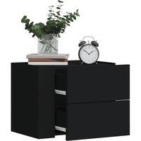 Berkfield Home Wall-mounted Bedside Cabinets 2 pcs Black 45x30x35 cm | Size: 45 x 30 x 35 cm