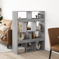 Berkfield Home Room Divider Grey Sonoma 100x33x125.5 cm Engineered Wood