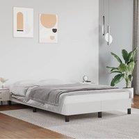 Berkfield Home Bed Frame without Mattress White 120x190 cm Small Double Faux Leather